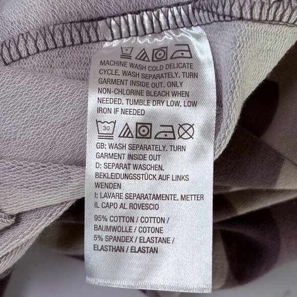 Denim & Co Active Camo French Terry Tunic Top Size L Gray Pockets Long Sleeve - Picture 8 of 13